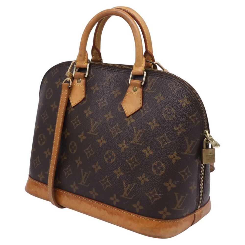 Louis Vuitton Alma PM Monogram Top Handle Bag in Brown Coated Canvas - Picture 3 of 10